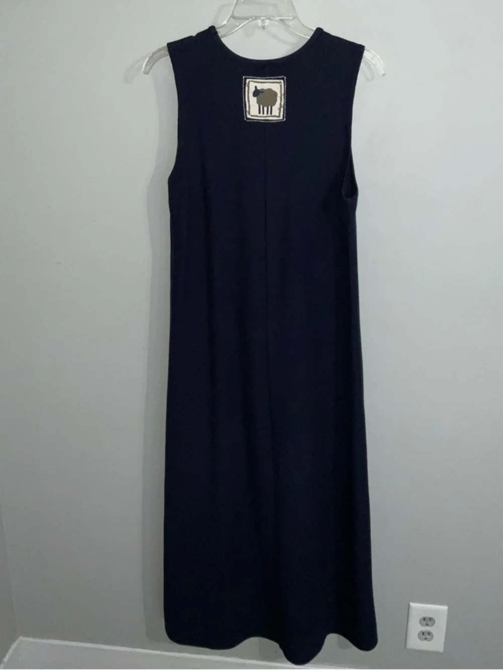 Vintage Christopher & Banks Navy and Cream Tank Dress set. Med Jacket Large Dres - Picture 5 of 14